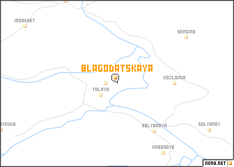 map of Blagodatskaya