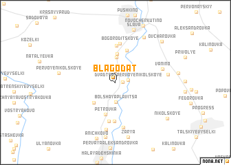 map of Blagodat\