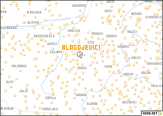 map of Blagojevići