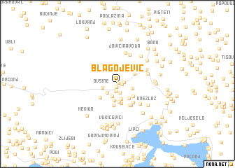 map of Blagojević