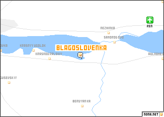 map of Blagoslovenka