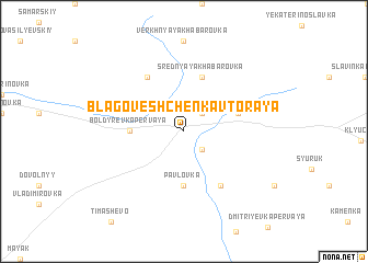 map of Blagoveshchenka Vtoraya