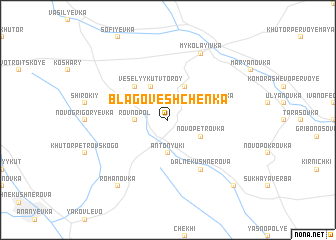 map of Blagoveshchenka