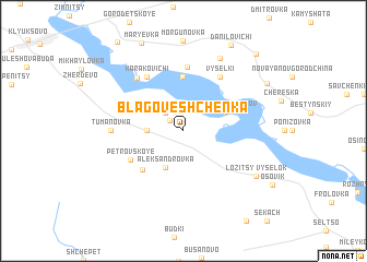 map of Blagoveshchenka