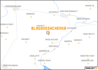 map of Blagoveshchenka