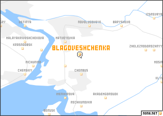 map of Blagoveshchenka