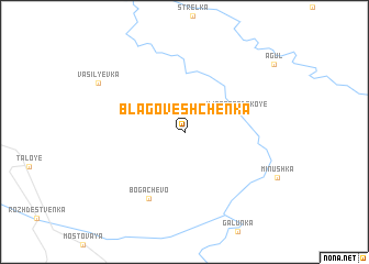 map of Blagoveshchenka