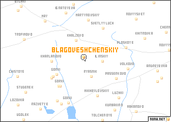 map of Blagoveshchenskiy