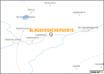 map of Blagoveshchenskoye