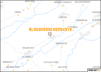 map of Blagoveshchenskoye