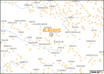 map of Blagović