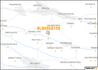 map of Blahodatne