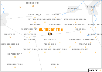 map of Blahodatne