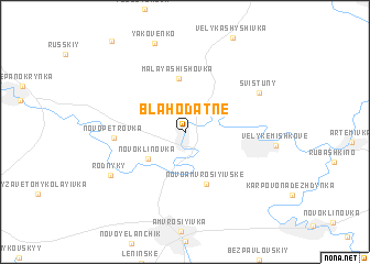 map of Blahodatne