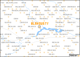 map of Blahousty