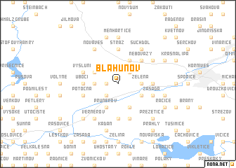 map of Blahuňov