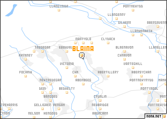 map of Blaina