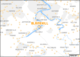 map of Blaine Hill