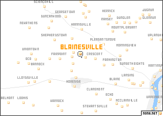 map of Blainesville