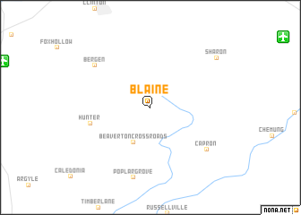 map of Blaine