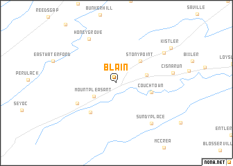 map of Blain
