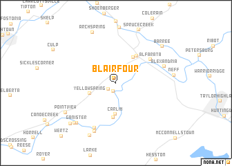 map of Blairfour