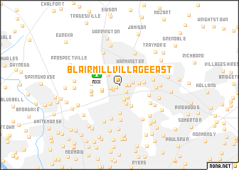 map of Blair Mill Village East