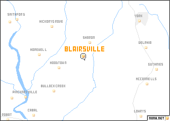 map of Blairsville