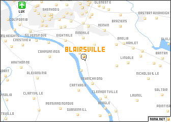 map of Blairsville