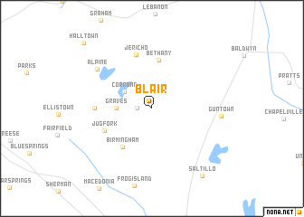 map of Blair