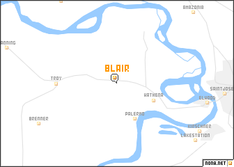 map of Blair