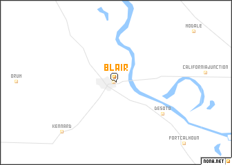 map of Blair