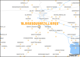 map of Blaise-sous-Arzillières