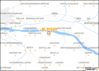 map of Blaison