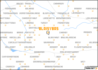 map of Blaisy-Bas