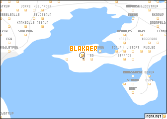 map of Blåkær