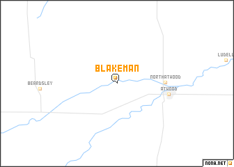 map of Blakeman