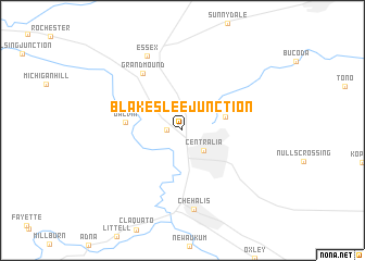 map of Blakeslee Junction