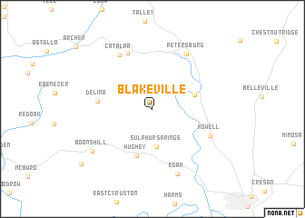 map of Blakeville