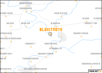 map of Blakitnoye