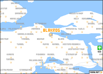 map of Blåkrog