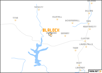 map of Blalock