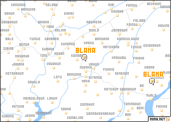 map of Blama