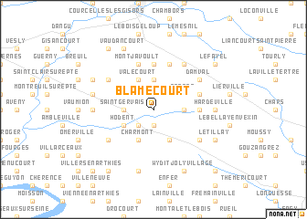 map of Blamécourt