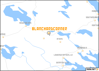 map of Blanchard Corner