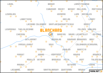map of Blanchard