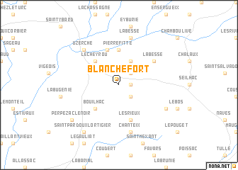 map of Blanchefort