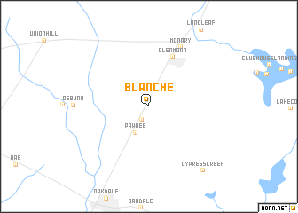 map of Blanche