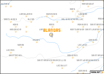 map of Blandas