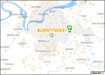 map of Blaney Forest
